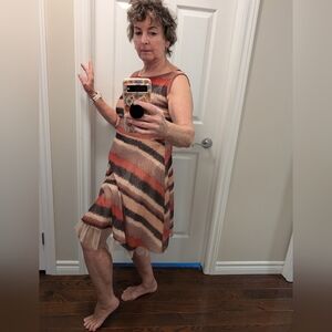 Mystree Sleeveless Mini Dress With Ruffled Slip